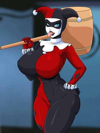 Tempting Tights: Your brand new Harley Quinn skinsuit~