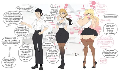 Miss Summers to Melony: stressed office worker to carefree sexretary