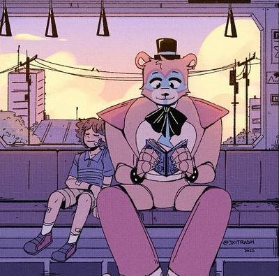 Glamrock Freddy and Gregory 🐻❤️‍🩹 (FNAF security Breach)