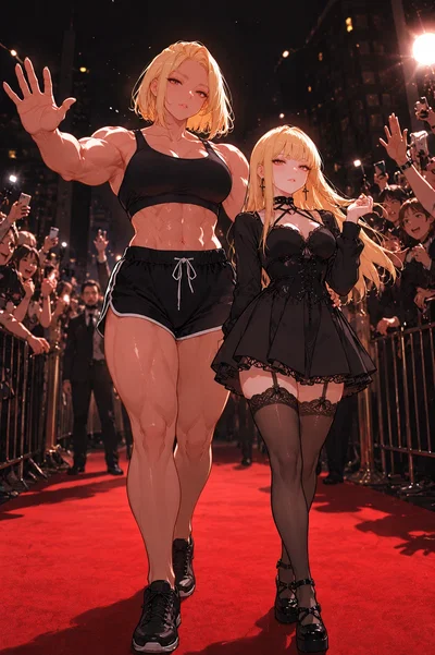 The Goth Celebrity And Her Bimbo Bodyguard 