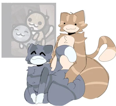 2 random cats but fatass and antro