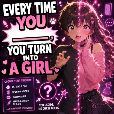 Every time you [_], you turn into a girl!