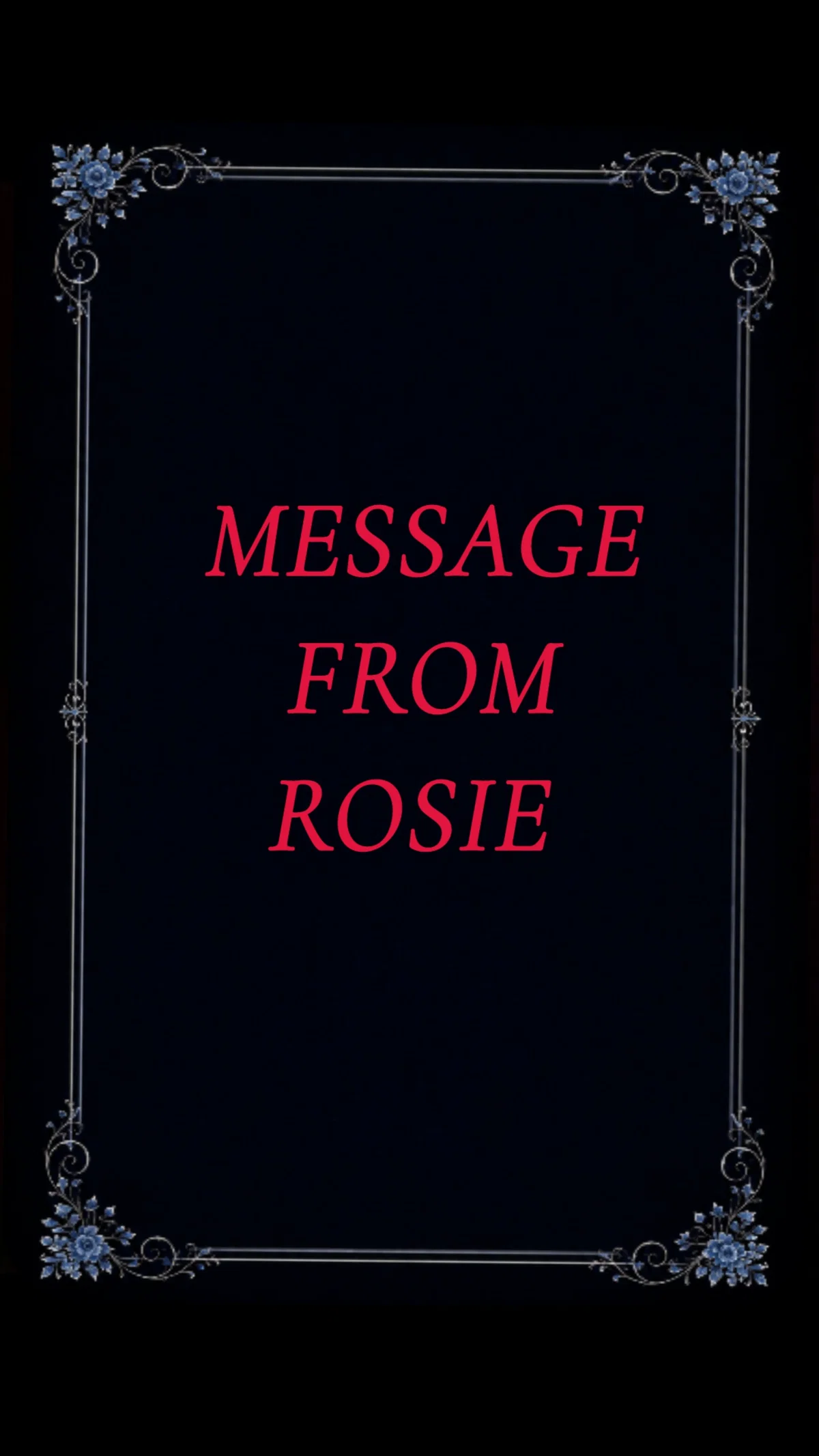 MESSAGE FROM CREATOR (needs opinion)