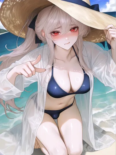 Byldeine [Futanari at the beach]