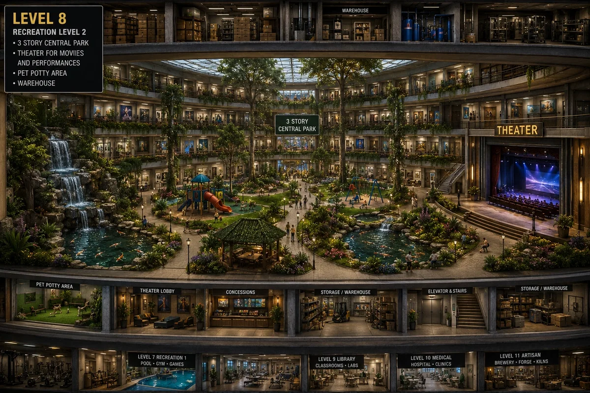Underground City. Open world. Post Apocalypse. 