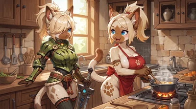 Pawla & Mewna — The Warm Apron and the Cold Blade