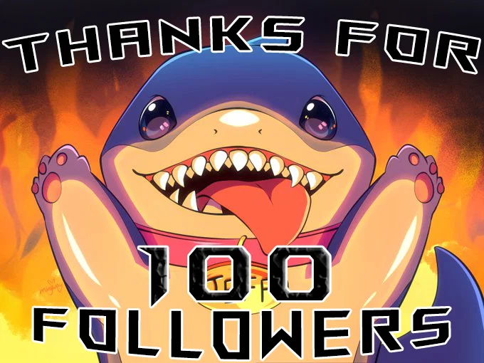 THANKS FOR 100 FOLLOWERS