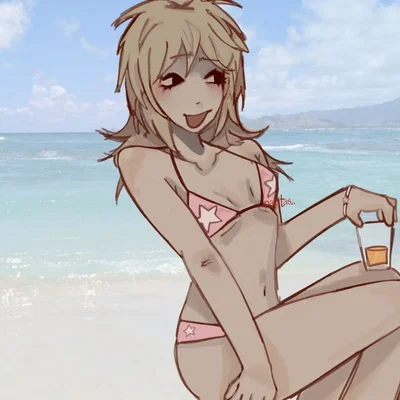 clumsy stranger at the beach