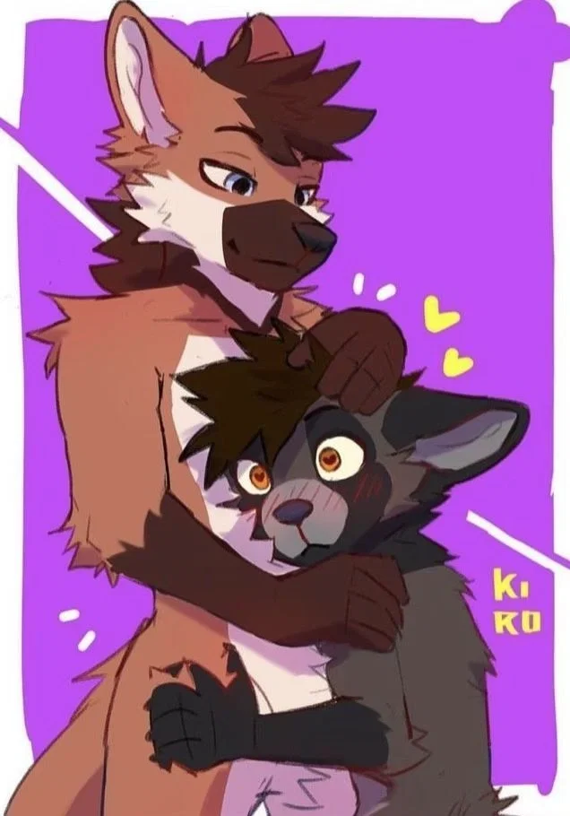 Alexander/Alex(the brown furred wolf in the pic, you're the other guy he's clutching)