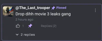 Uhhh i gotta gatekeep dihh 2 leaks till 100 followers ✌️😭