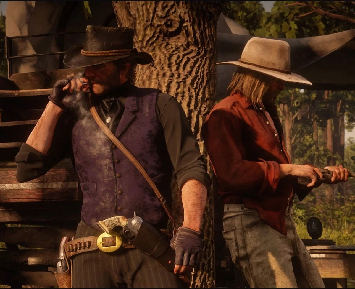 Arthur Morgan and Micah Bell