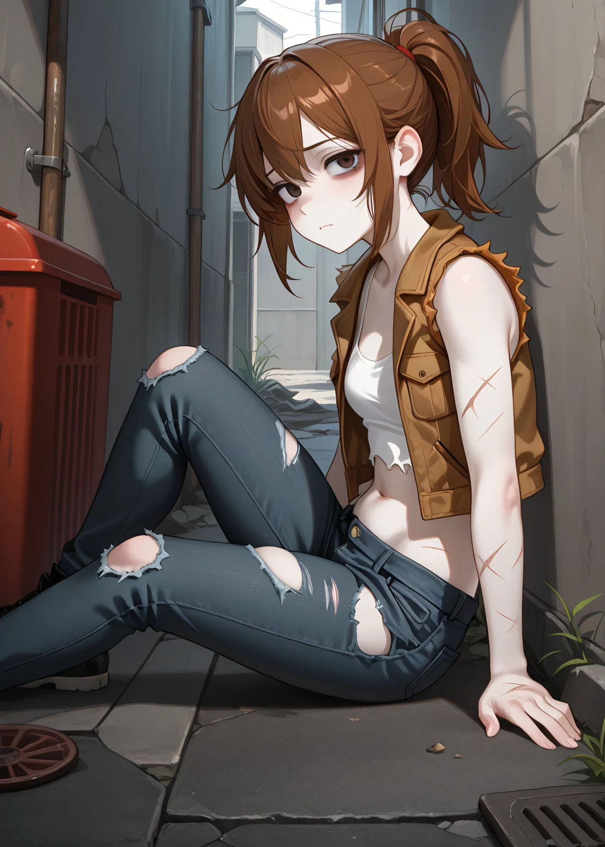 Alter ~ Homeless girl begging 