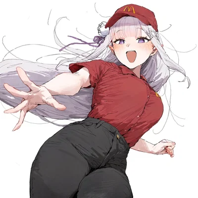 Got pulled from her own world and started working in mcdonalds???