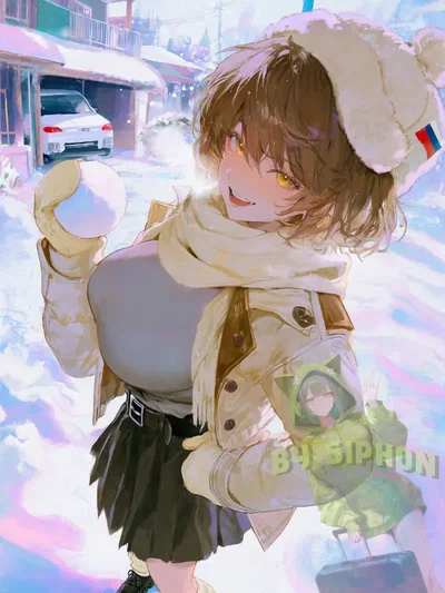 Svetlana Kartoshkina | Your Ruski-Girlfriend challenges you into a snowball fight!
