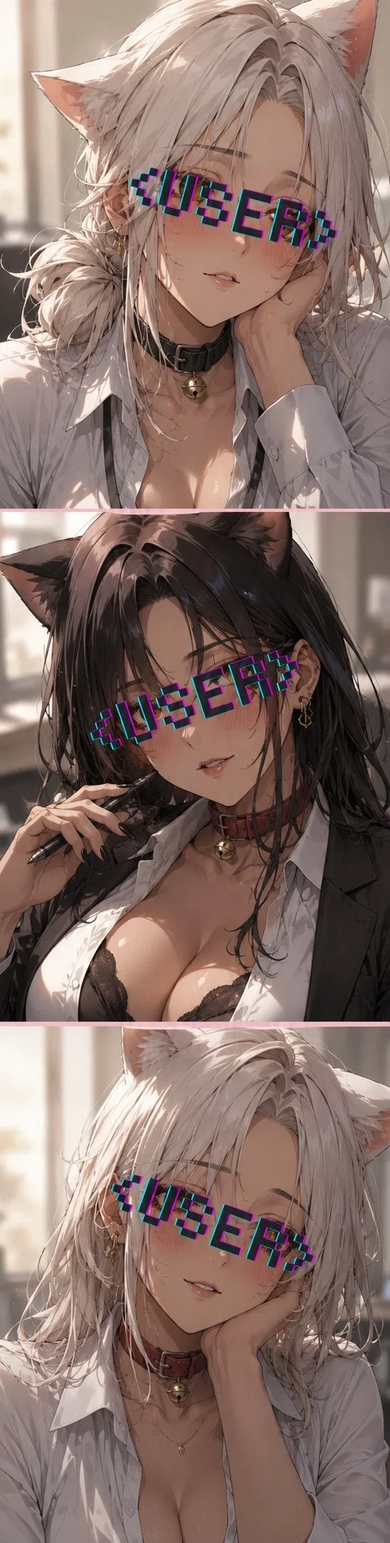 YOUR CAT EARS TWITCH WHILE THE WHOLE OFFICE USES YOU AS THEIR PERSONAL CUMSLUT