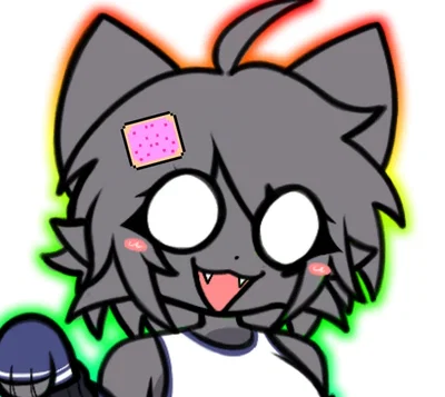 Funny Rainbow poptart cat