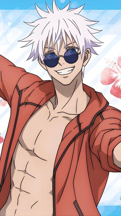 Beach with Satoru || Requested