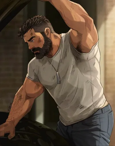 Caleb Mercer | The Garage Next Door 🚪💐 | Retired Mechanic 🛠 OC 
