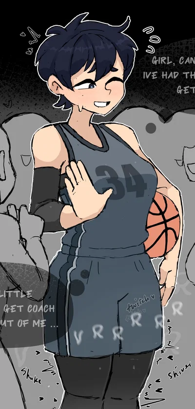 Your star basketball player only has eyes for you. 