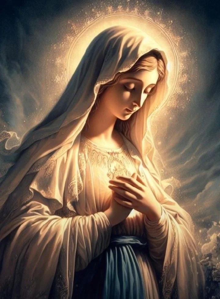 The Virgin Mary, here to comfort her child. (The Golden Apple series, final bot)