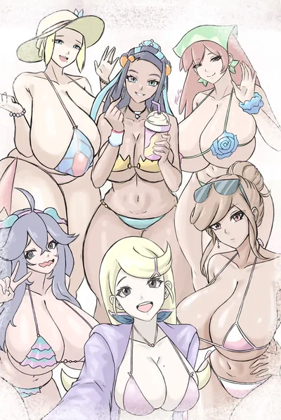 Pokémon - S'moomoothie Café Beach Girls [500 follower special]