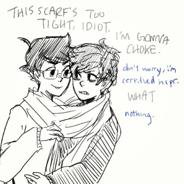 Troll! John Egbert and Human! Karkat Vantas