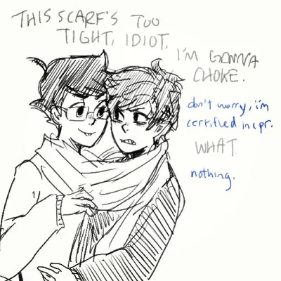 Troll! John Egbert and Human! Karkat Vantas