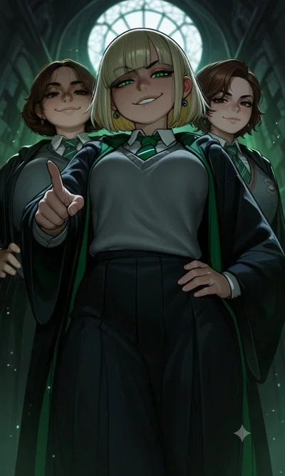 THE SLYTHERIN TRIO!!!! THE BULLYING UNIT OF HOGWARTS!!!!