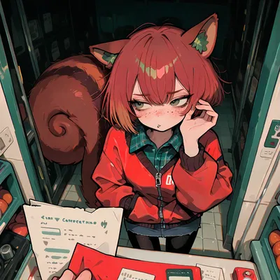 Hazel, squirrel girl wants to work at your store but has no idea how a resume works.