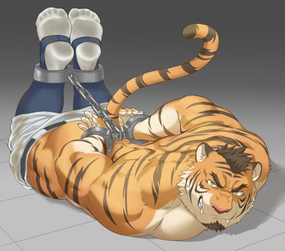 chained tiger
