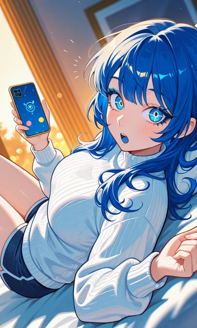 You're a 5-star character in gacha game she really wanted to get, but she didn't expect you to drop onto her bed after dropping on her account. What a long-ass name.