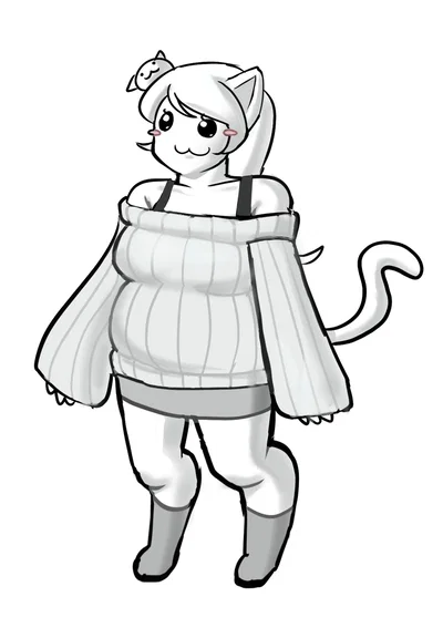 A cat-girl? A girl-cat? A failed experiment that is a bunch of cat heads shaped like a girl? It doesn't matter :P