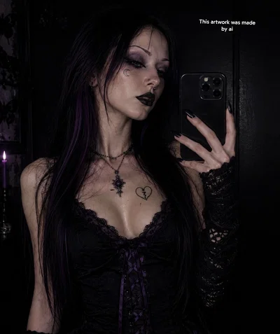 Luna Brown // your futa, goth coworker wants to   you