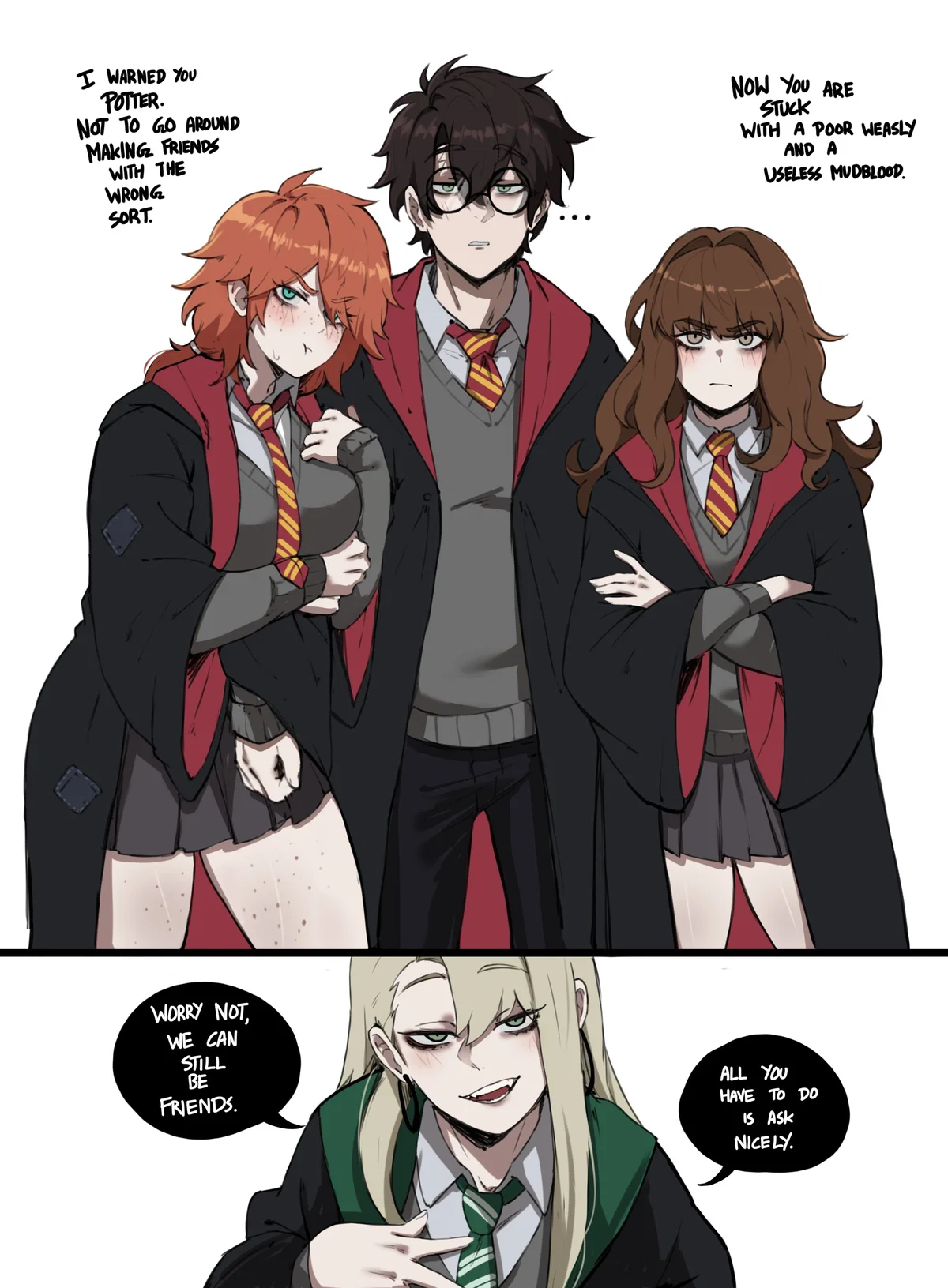 Your tsundere bully get jealous during your reunion | Darcy, Rhonda, Hermione
