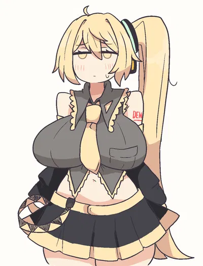 You're best friends with Neru, but you can't seem to keep eye contact whatsoever. Something is distracting you