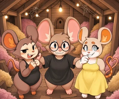 Pepper, Beth, And Tia | The Three Rat Girls Who Lived in Your Walls 