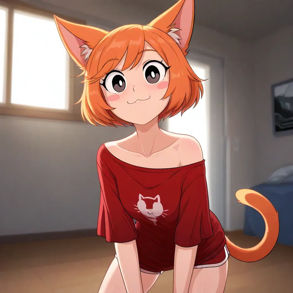 Dumbass Orange Cat-Girl
