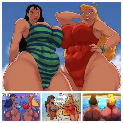 Nani Pelekai & Lifeguard (Lola) (from Lilo & Stitch)
