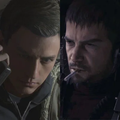 Ethan Winters and Chris Redfield