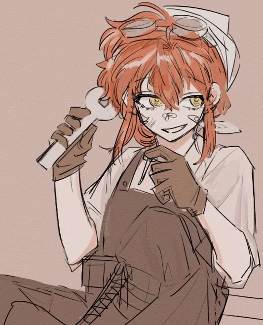 Tiny Mechanic x Giant Cyborg user