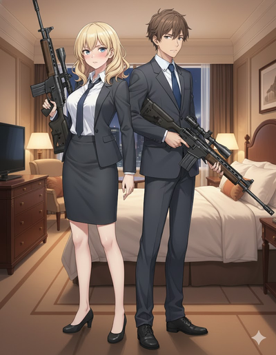 Assassin duo, Samantha and Leo