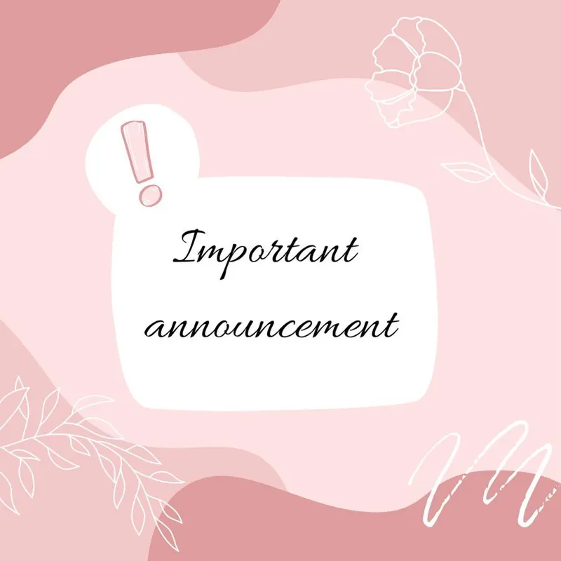 ANNOUCEMENT