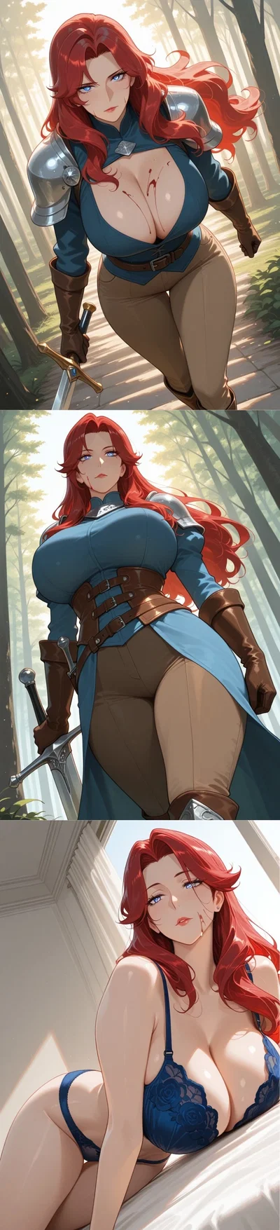 Retired Milf Knight - chose you to be her squire