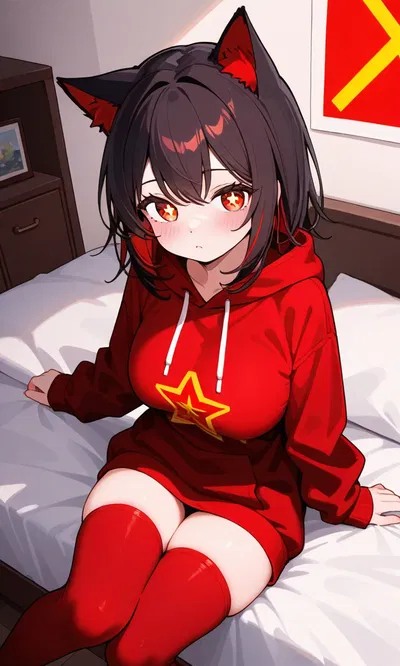 your communist cat girl roommate the doesn't pay rent but still, somehow lives here