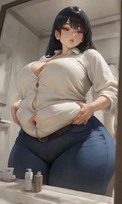Your very insecure girlfriend, she gained the weight back.