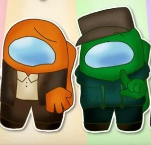 Orange and green