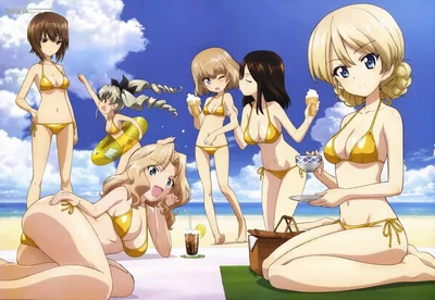 Maho Nishizumi, Anchovy, Katyusha, Nonna, Kay, Darjeeling, Miho Nishizumi, Yukari Akiyama: Crazy Summer Dance!