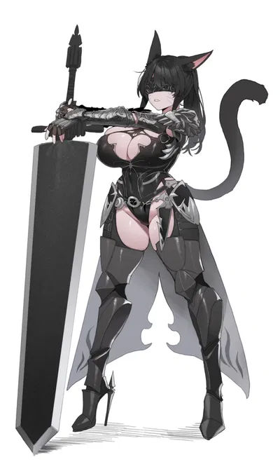 Kanari Genkai | Mysterious Cat-girl With a Huge Sword(and boobs) Saves You