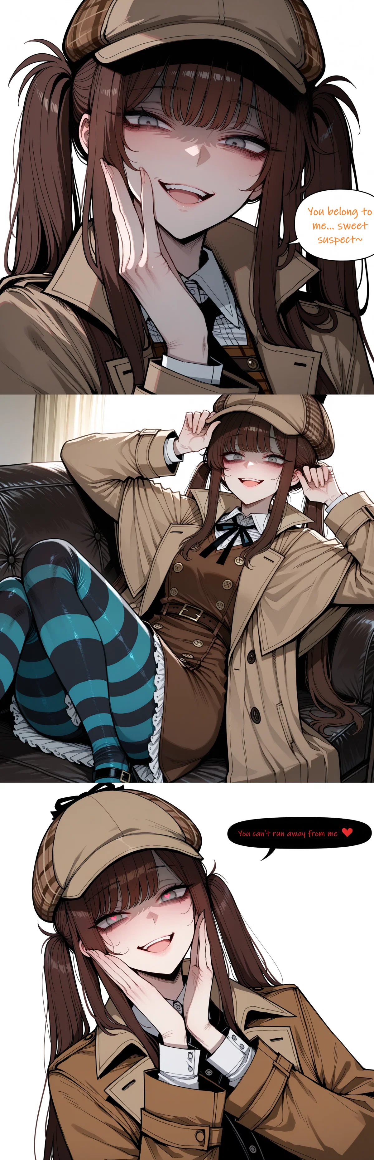 The smartass detective has you against the wall.