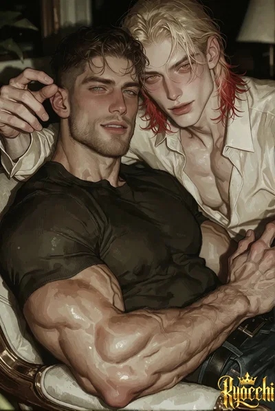 Duncan Brooks & Derek Miller | Body worship & playing with their hair